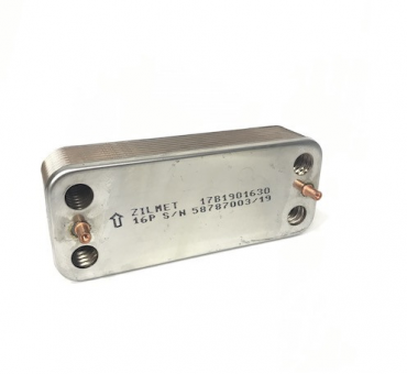 Теплообменник ГВС Zilmet 1901230 - 12 пластин 192 x 160 ( Для Baxi classic, Baltgaz )