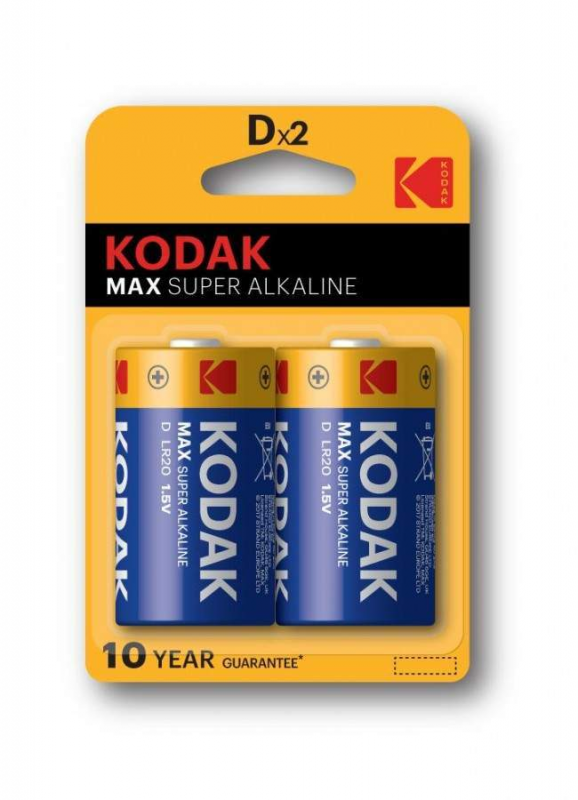 Батарейки для газовой колонки LR20 Kodak Alkaline 1.5v (В комплекте 2 шт.)